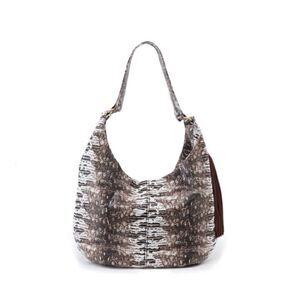 Hobo Gardner Lizard Print Genuine Top Grain Italian Leather Slouchy Shoulder Bag